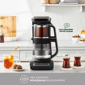 Karaca Çaysever Robotea Pro Connect 4in1 Silver Cam Çay Makinesi