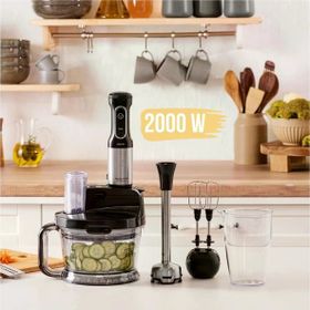 Karaca C/F 4'lü Paslanmaz Çelik Bıçaklı 2000 W Blender Siyah Mutfak Robotu