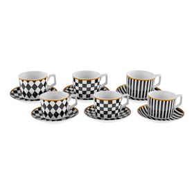 Karaca Chekers 6 Kişilik 220 ml Çay Fincan Takımı