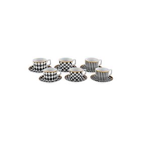 Karaca Chekers 6 Kişilik 220 ml Çay Fincan Takımı