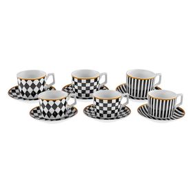 Karaca Chekers 6 Kişilik 220 ml Çay Fincan Takımı