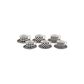 Karaca Chekers 6 Kişilik 220 ml Çay Fincan Takımı