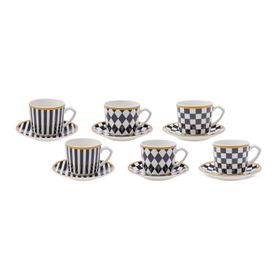 Karaca Chekers 6 Kişilik 80 Ml Kahve Fincanı Takımı