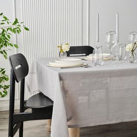 Karaca Christina 140x200 cm Gri Keten Görünümlü Masa Örtüsü