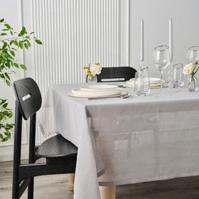 Karaca Christina 140x200 cm Gri Keten Görünümlü Masa Örtüsü