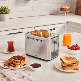 Karaca Color Touch 950 watt Renkli Dijital Ekranlı Inox Ekmek Kızartma Makinesi