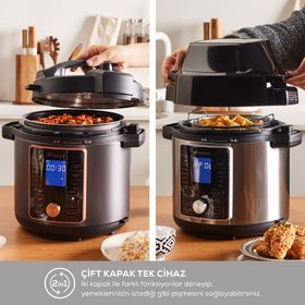 Karaca Cooker 2in1 6 lt Elektrikli Düdüklü Tencere ve Airfryer