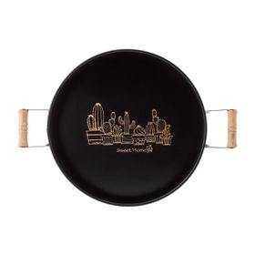 Karaca Country Yuvarlak Siyah 29 cm Tepsi