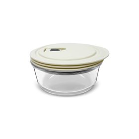 Karaca Cream 0.6 lt Vakumlu Kapaklı Cam Saklama Kabı