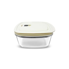 Karaca Cream 0.9 lt Vakumlu Kapaklı Cam Saklama Kabı