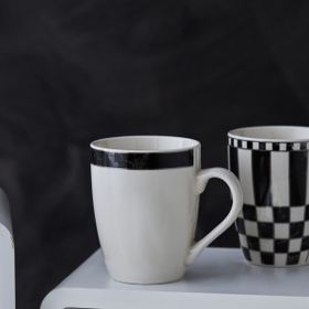 Karaca Damalı 320 ml Porselen Kupa