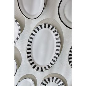 Karaca Damalı 35 cm Büyük Kayık Tabak