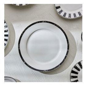 Karaca Damalı Çizgi 27 cm Porselen Servis Tabağı