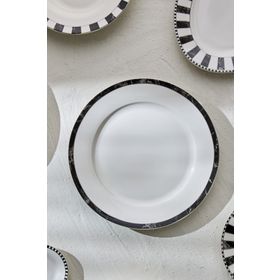 Karaca Damalı Çizgi 27 cm Porselen Servis Tabağı
