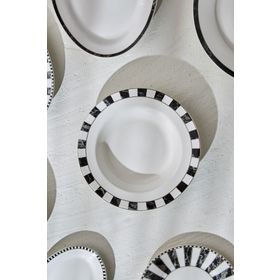 Karaca Damalı Çizgi Porselen 22 cm Çukur Tabak
