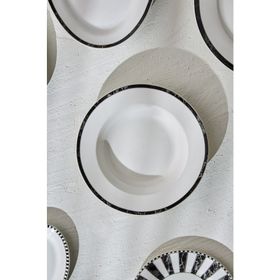 Karaca Damalı Çizgi Porselen 22 cm Çukur Tabak