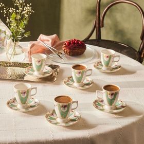 Karaca Dila 6 Kişilik 80 ml Kahve Fincan Takımı