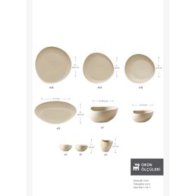 Karaca Earth Collection Rise 55 Parça 12 Kişilik Yemek Takımı