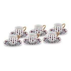 Karaca Ebruli 6 Kişilik 100 ml Kahve Fincan