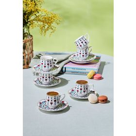 Karaca Ebruli 6 Kişilik 100 ml Kahve Fincan