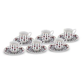 Karaca Ebruli 6 Kişilik 100 ml Kahve Fincan