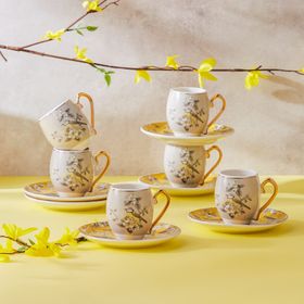 Karaca Efteni 6 Kişilik 90 ml Kahve Fincan Takımı
