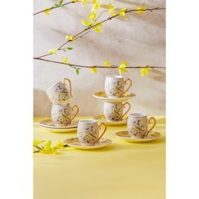 Karaca Efteni 6 Kişilik 90 ml Kahve Fincan Takımı