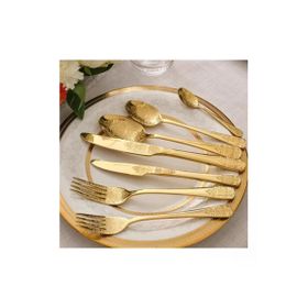 Karaca Elegance Bellatrix 84 Parça 12 Kişilik Gold Çatal Kaşık Bıçak Takımı