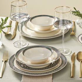 Karaca Elegance Bone Cordoba Gold 53 Parça 12 Kişilik Yemek Takımı
