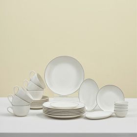 Karaca Elegance Bone Marcelo Platin 26 Parça 6 Kişilik Kahvaltı Takımı