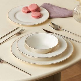 Karaca Elegance Bone Rebeca 24 Parça 6 Kişilik Gold Yemek Takımı