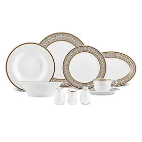 Karaca Elegance Bone Rule 71 Parça 12 Kişilik Gold Yemek Takımı