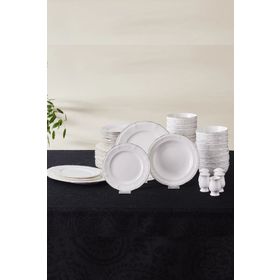 Karaca Elegance Bone Tobias Platin 56 Parça 12 Kişilik Yemek Takımı