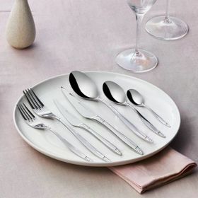 Karaca Elegance Holey Platin 12 Kişilik 84 Parça Çatal Kaşık Bıçak Takımı