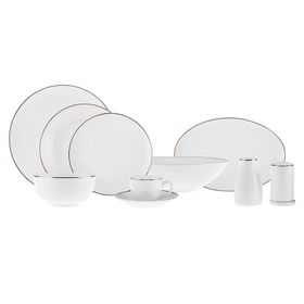 Karaca Epsilon New Bone Gold 76 Parça 12 Kişilik Yemek Takımı