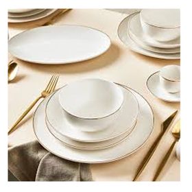 Karaca Epsilon New Bone Gold 76 Parça 12 Kişilik Yemek Takımı