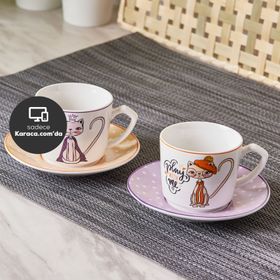 Karaca Fancy Cat 2 Kişilik Kahve Fincanı Takımı