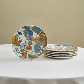 Karaca Feliz 6 Parça 19 cm Porselen Pasta Seti