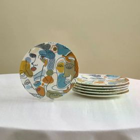 Karaca Feliz 6 Parça 19 cm Porselen Pasta Seti