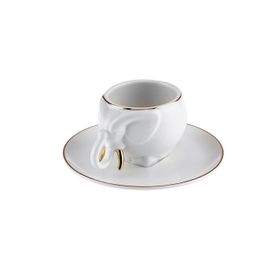 Karaca Fil 2 Kişilik 90 ml Porselen Kahve Fincan Takımı