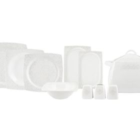 Karaca Fine Bone Bride 60 Parça 12 Kişilik Kare Yemek Takımı