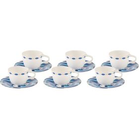 Karaca Fine Pearl Azur 6 Kişilik 100 Ml Kahve Fincanı Takımı