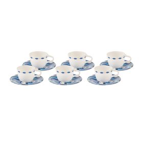 Karaca Fine Pearl Azur 6 Kişilik 100 Ml Kahve Fincanı Takımı