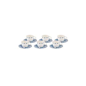 Karaca Fine Pearl Azur 6 Kişilik 100 Ml Kahve Fincanı Takımı