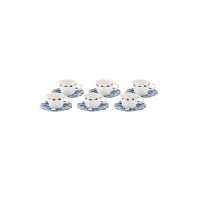 Karaca Fine Pearl Azur 6 Kişilik 100 Ml Kahve Fincanı Takımı