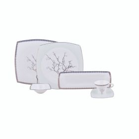 Karaca Fine Pearl Banyan Kare 26 Parça 6 Kişilik Kahvaltı Seti