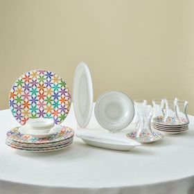 Karaca Fine Pearl Confetti 26 Parça 6 Kişilik Gold Kahvaltı Takımı