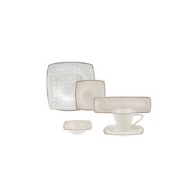 Karaca Fine Pearl Contour 26 Parça 6 Kişilik Kahvaltı Takımı