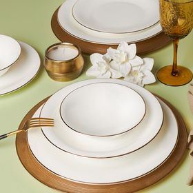 Karaca Fine Pearl Diana Gold 6 Kişilik 24 Parça Yemek Takımı