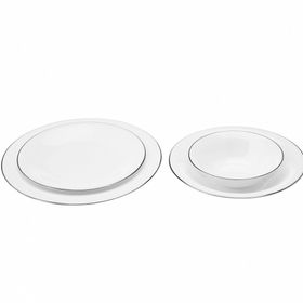 Karaca Fine Pearl Diana Platinium 6 Kişilik 24 Parça Yemek Takımı